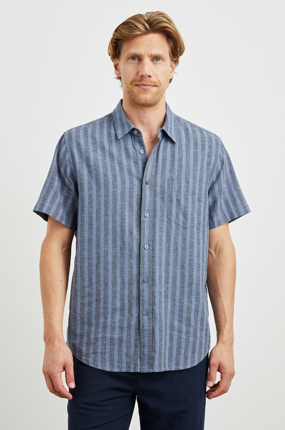 WILDER SHIRT - MARINE SAPPHIRE STRIPE| Rails online