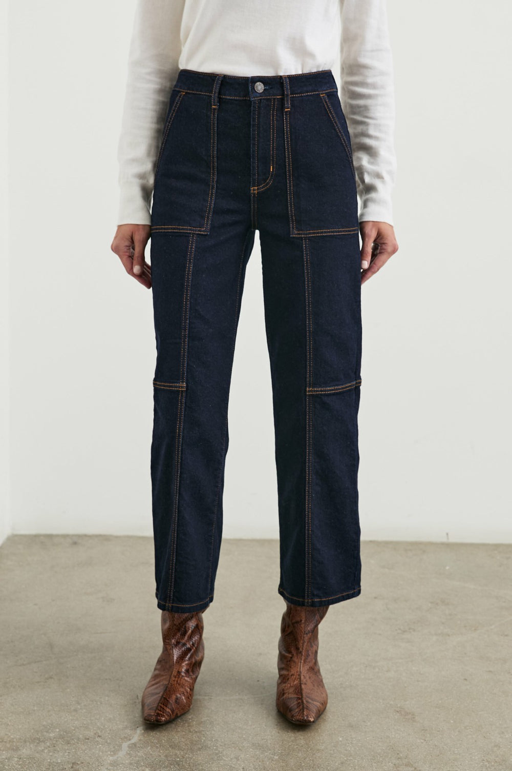 GETTY CROP UTILITY WIDE LEG - MIDNIGHT BLUES| Rails US