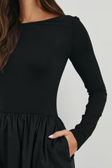 AMBERLY DRESS - BLACK| Rails online