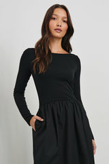 AMBERLY DRESS - BLACK| Rails online