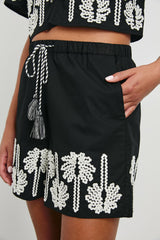 ARMANDA SHORT - BLACK IVORY PALM TREES| Rails on sale