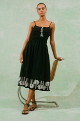 BAJA DRESS - BLACK IVORY PALM TREES| Rails on sale