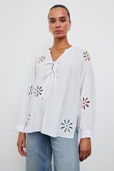 BRIELLE TOP - WHITE EYELET| Rails discount