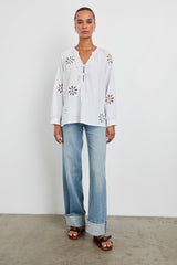 BRIELLE TOP - WHITE EYELET| Rails discount