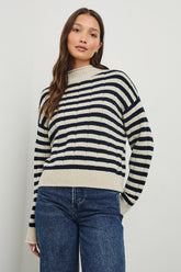CORRINE SWEATER - OAT NAVY STRIPE| Rails on sale
