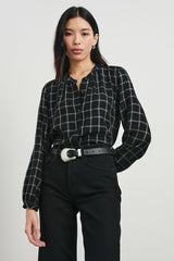ELOISE SHIRT - SILVER CHARCOAL ONYX| Rails on sale