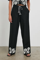 EMMIE PANT - BLACK IVORY PALM TREES| Rails on sale