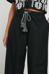 EMMIE PANT - BLACK IVORY PALM TREES| Rails on sale