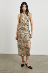GABRIELLA DRESS - CHAMPAGNE LEOPARD| Rails online