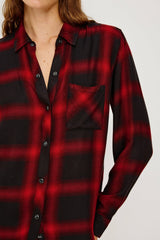 HUNTER SHIRT - DIFFUSED CARDINAL BLACK| Rails US