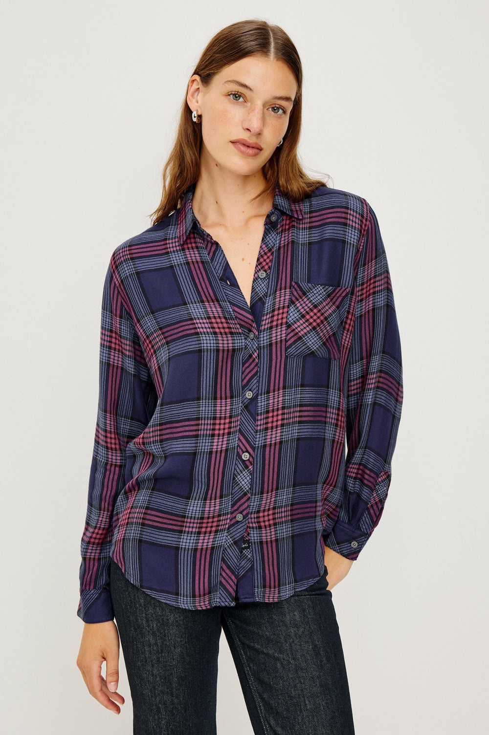 HUNTER SHIRT - NAVY ROSE ASTOR| Rails for sale