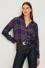 HUNTER SHIRT - NAVY ROSE ASTOR| Rails for sale