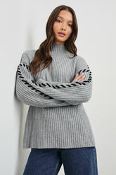 LIAM SWEATER - HEATHER GREY| Rails on sale