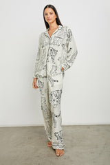 LUNA PAJAMA SET - IVORY JUNGLE CATS| Rails outlet