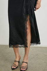 RYLAN SKIRT - BLACK CRINKLE| Rails US