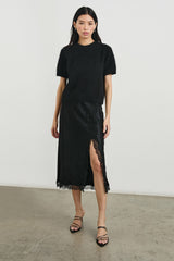 RYLAN SKIRT - BLACK CRINKLE| Rails US