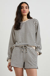 THERON SWEATSHIRT - SAILOR STRIPE TERRY TOWEL| Rails outlet