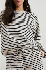 THERON SWEATSHIRT - SAILOR STRIPE TERRY TOWEL| Rails outlet