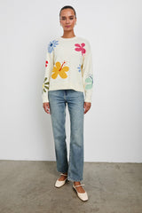 ZOEY SWEATER - IVORY HIBISCUS| Rails on sale