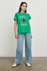 BOYFRIEND T-SHIRT - RAILS BOSTON GREEN| Rails on sale