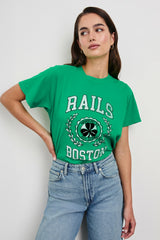 BOYFRIEND T-SHIRT - RAILS BOSTON GREEN| Rails on sale
