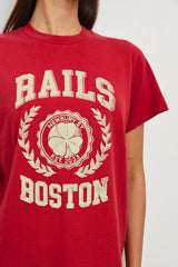 BOYFRIEND T-SHIRT - RAILS BOSTON RED| Rails US