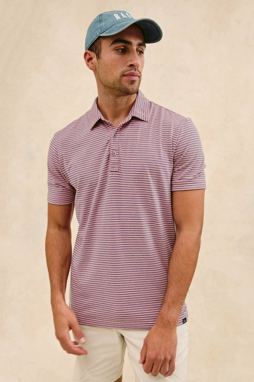 MERCED GOLF POLO SHIRT - HIBISCUS MIRAGE STRIPE| Rails on sale