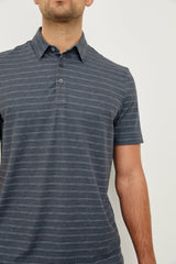 MERCED GOLF POLO SHIRT - SASHIKO BORDER BLACK| Rails near me