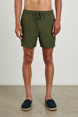 LA BREA SWIM SHORT - OLIVE SEERSUCKER| Rails on sale