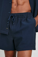 LA BREA SWIM SHORT - NAVY SEERSUCKER| Rails sale
