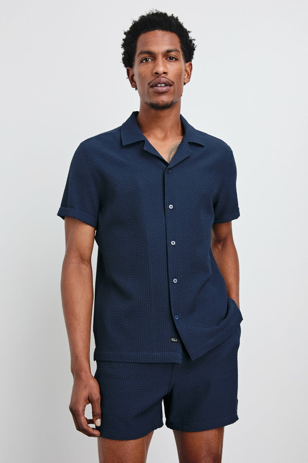 AMALFI SHIRT - NAVY SEERSUCKER| Rails for sale