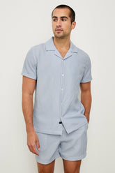 AMALFI SHIRT - BLUE WHITE SEERSUCKER| Rails sale