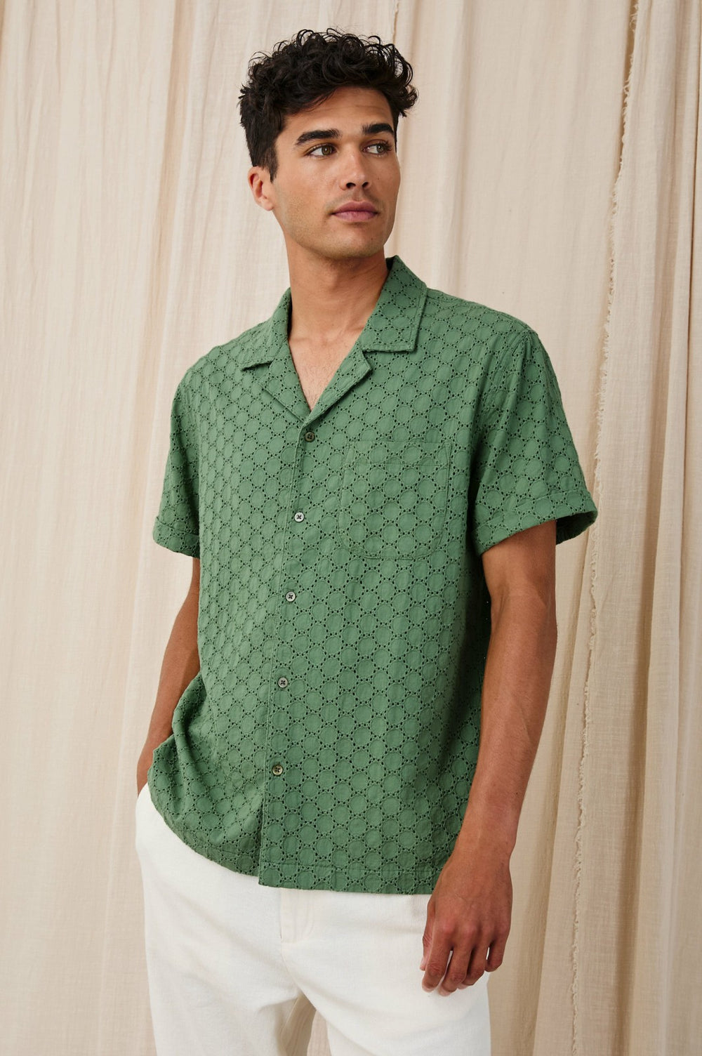 TYLER SHIRT - GREEN DOTS| Rails on sale
