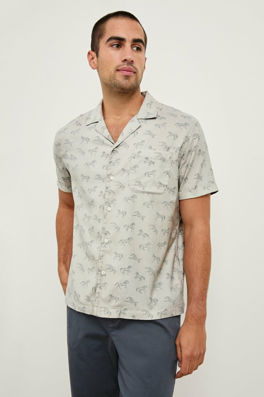 MORENO SHIRT - STALLION PARCHMENT INDIGO| Rails online