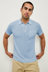 HARDY POLO SHIRT - LIGHT BLUE MELANGE| Rails outlet