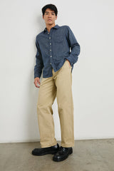 WYATT RELAXED FIT SHIRT - NAVY ETCH| Rails near me