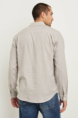 WYATT RELAXED FIT SHIRT - TAHINI ETCH| Rails for sale