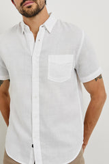 FAIRFAX RELAXED FIT SHIRT - WHITE| Rails sale