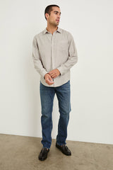 WYATT SHIRT - TAHINI ETCH| Rails outlet