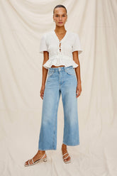 GETTY CROP WIDE LEG - HARBOR BLANKET STITCH| Rails on sale