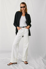 GETTY WIDE LEG - VINTAGE ECRU CUFFED| Rails sale