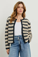 NELLY CARDIGAN - NAVY OAT STRIPE| Rails discount