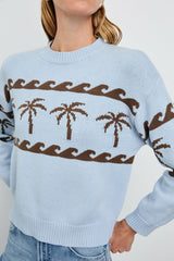ZOEY SWEATER - PALM STRIPE| Rails US