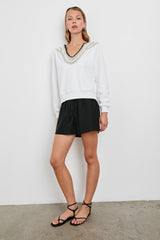 SAVA SWEATSHIRT - IVORY WITH CROCHET| Rails US