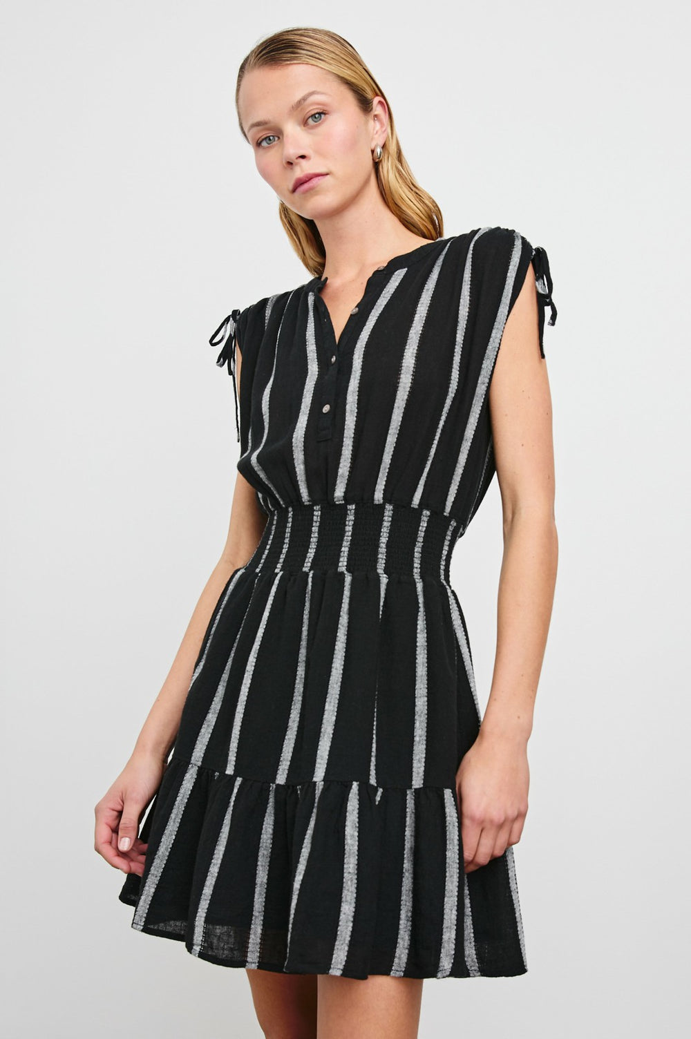SAMINA DRESS - ASH LENO STRIPE| Rails near me