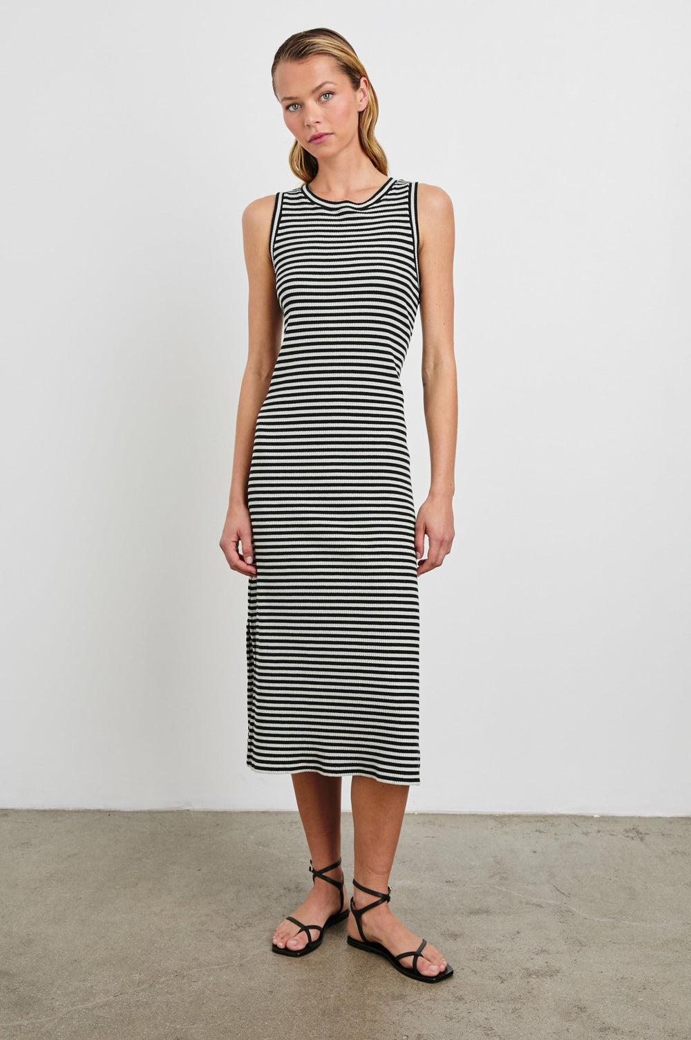 THE TANK DRESS - BLACK BIRCH STRIPE| Rails outlet