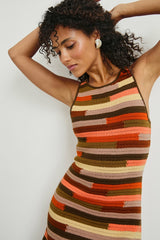 AKAYA DRESS - TROPIC STRIPE| Rails discount