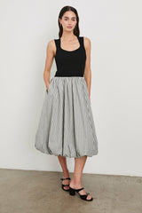 ROSALIND DRESS - IVORY JET GINGHAM| Rails online