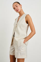 MYLAH VEST - BIRCH PINSTRIPE| Rails sale