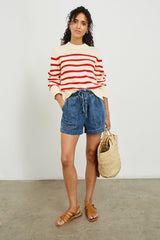 ALISE SWEATER - CHERRY STRIPE| Rails near me